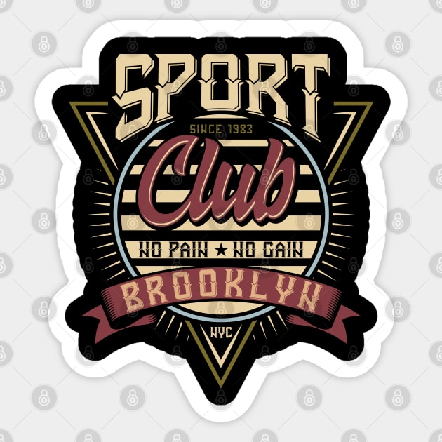 Sports vintage badge club brooklyn Sticker by SpaceWiz95